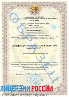 Образец сертификата соответствия аудитора №ST.RU.EXP.00006174-1 Балахна Сертификат ISO 22000