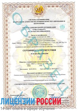 Образец сертификата соответствия Балахна Сертификат OHSAS 18001