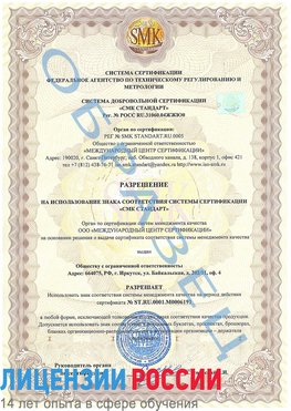 Образец разрешение Балахна Сертификат ISO 50001
