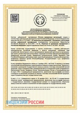 Приложение к сертификату для ИП Балахна Сертификат СТО 03.080.02033720.1-2020